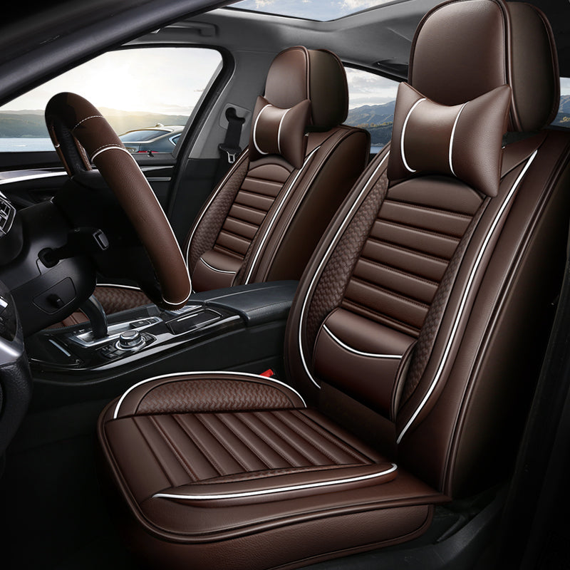 Universal PU Leather Seat Covers - Full Cover Fit Five Seats