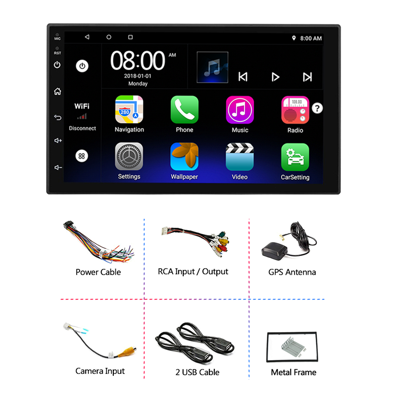 Universal Android Display with WIFI BT & GPS