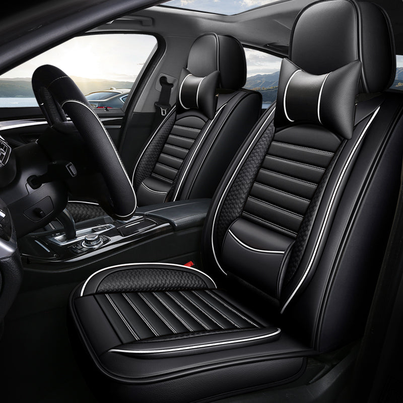 Universal PU Leather Seat Covers - Full Cover Fit Five Seats