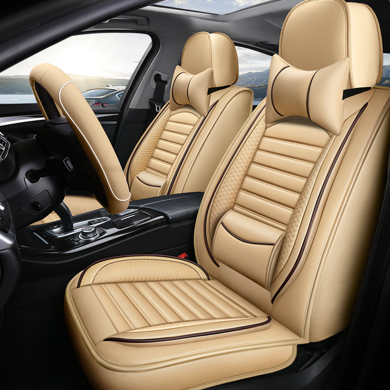 Universal PU Leather Seat Covers - Full Cover Fit Five Seats