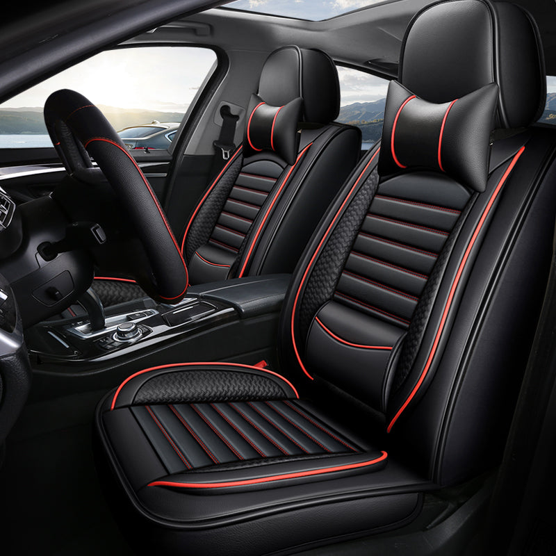 Universal PU Leather Seat Covers - Full Cover Fit Five Seats