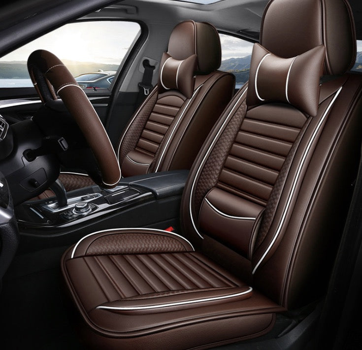 Universal PU Leather Seat Covers - Full Cover Fit Five Seats