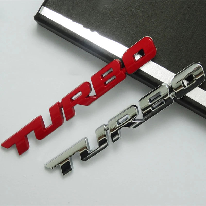 Sticker Turbo Metal Alloy 3D Badge