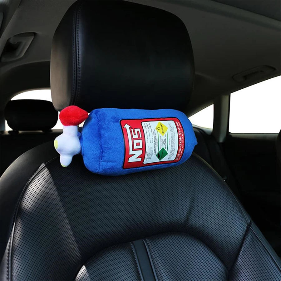 NOS Bottle Neck Pillow Headrest for Driver / Passenger Seat