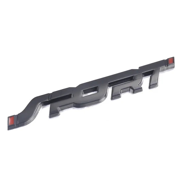 Styling Metal 3D Chrome Black - SPORT Logo