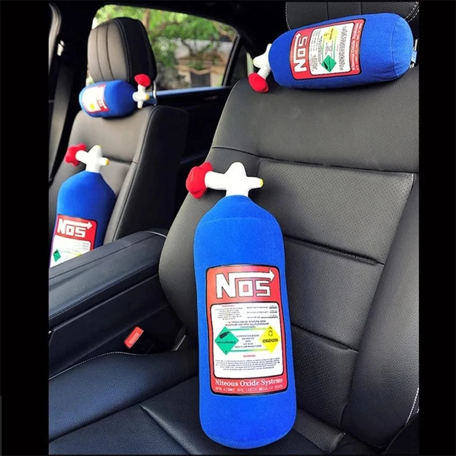 NOS Bottle Neck Pillow Headrest for Driver / Passenger Seat