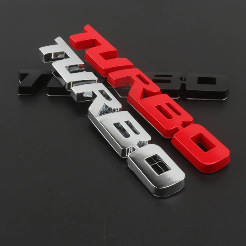 Sticker Turbo Metal Alloy 3D Badge