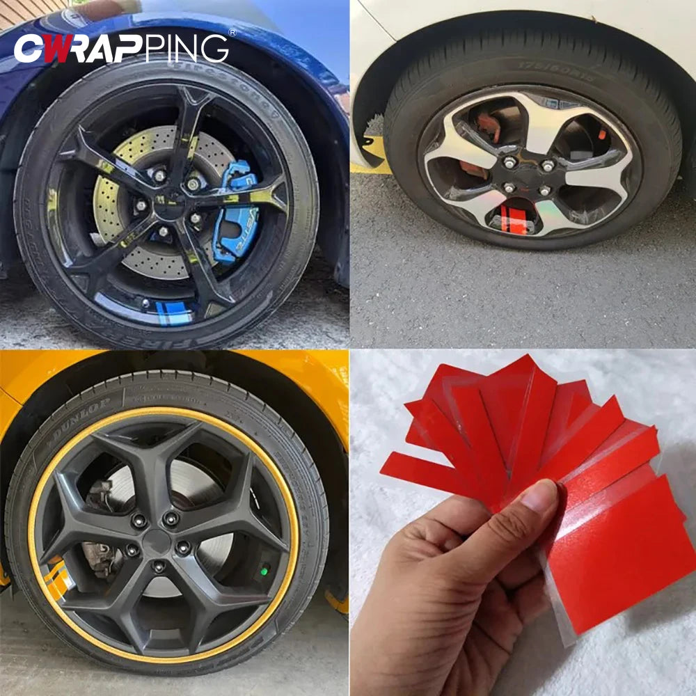 Wheel Reflective Stickers - Warning Sticker Reflector Protective Strip Film
