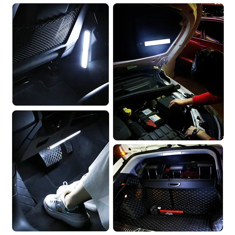 Sensor Light for Trunk / Hood - USB Rechargeable Automatic Induction Light Bar with Magnetic