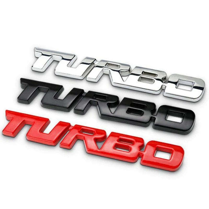 Sticker Turbo Metal Alloy 3D Badge