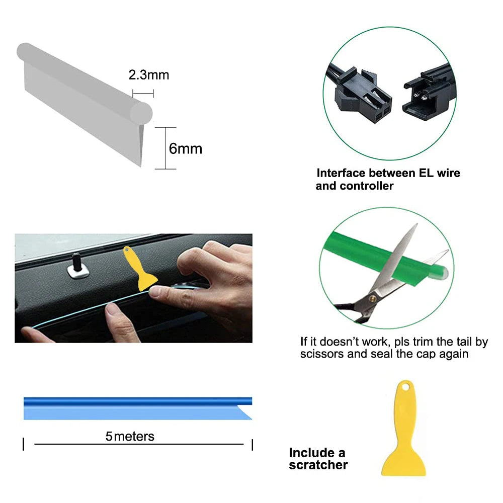 5M LED Strip Light Neon - Flexible Ambient Light with USB