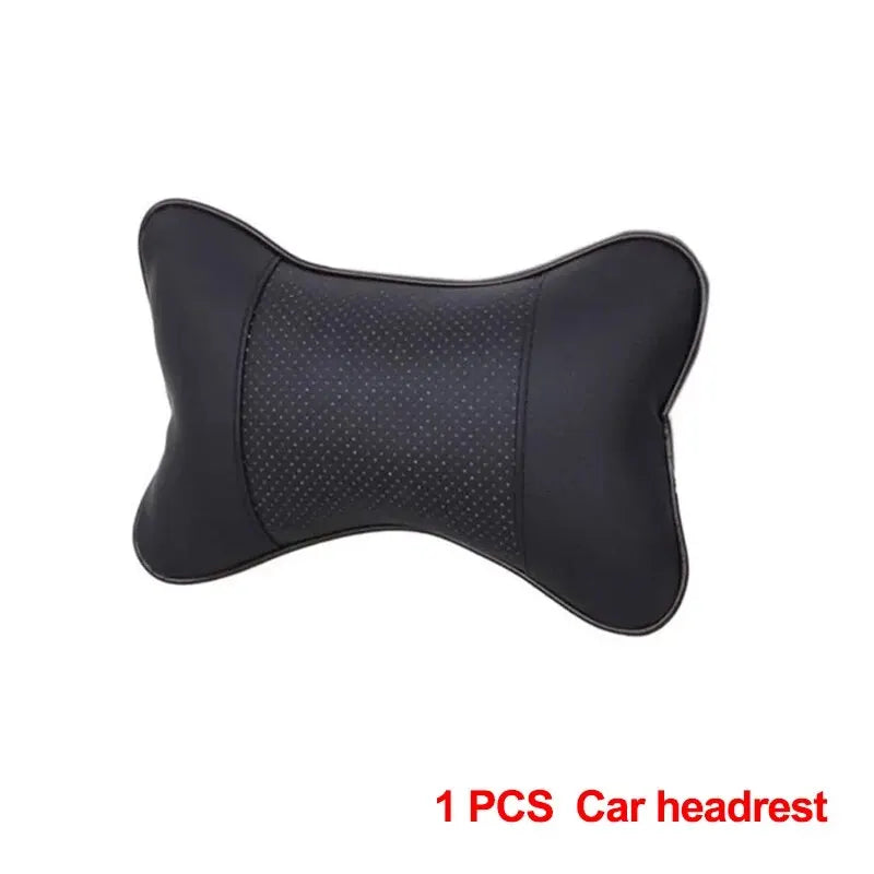 Universal Leather Car Neck Pillows Available for Both Sides (1pcs)