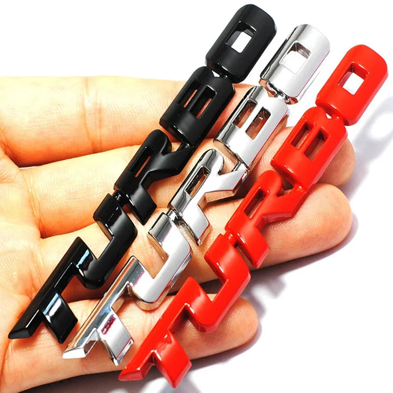 Sticker Turbo Metal Alloy 3D Badge