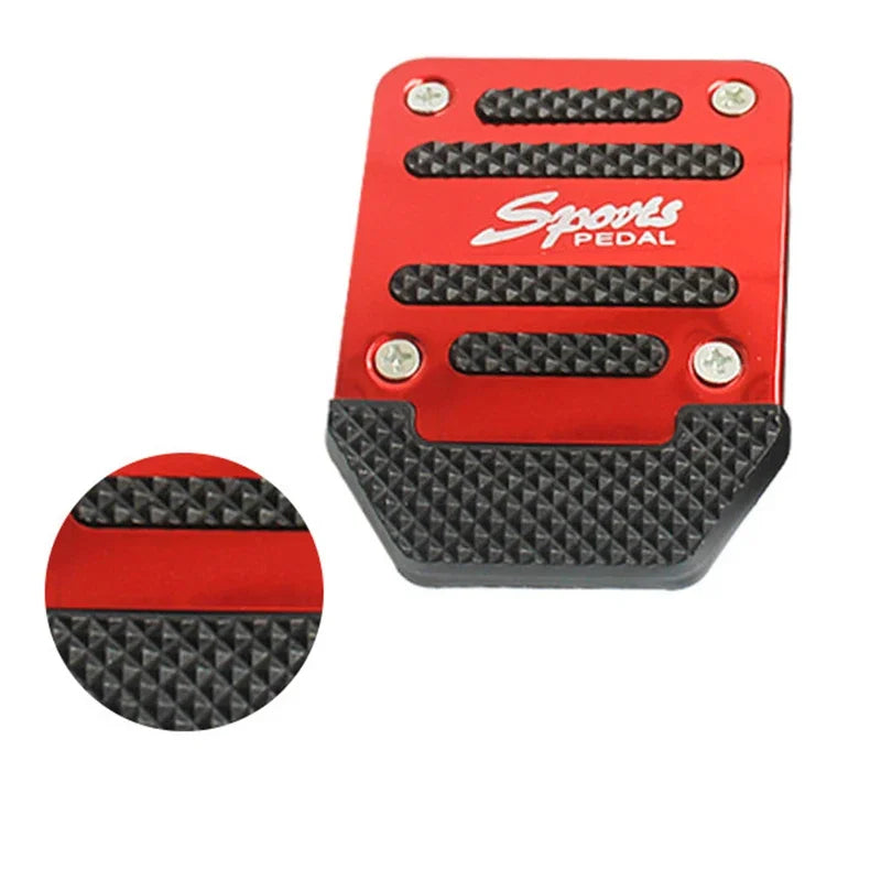 Universal Non-Slip Aluminum Manual Transmission Car Pedal Covers -3 PCS/SET