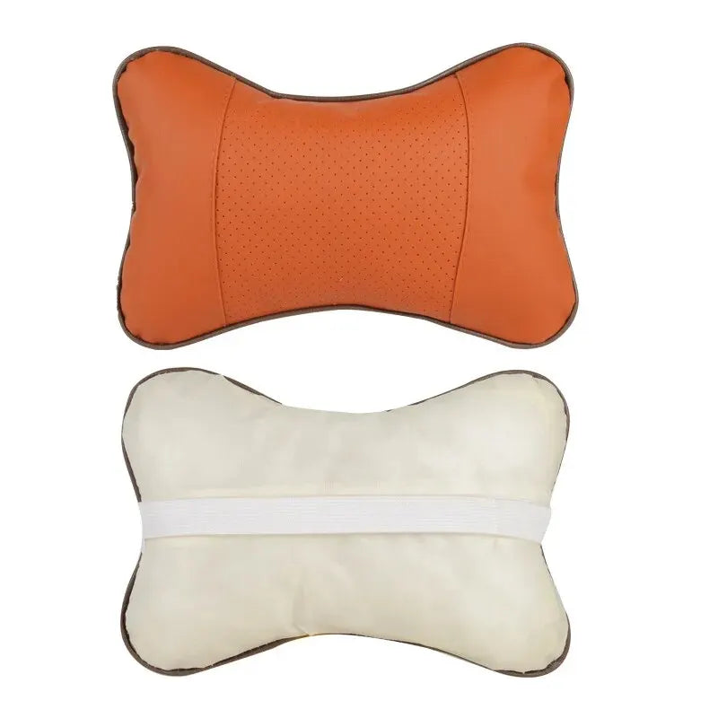 Universal Leather Car Neck Pillows Available for Both Sides (1pcs)