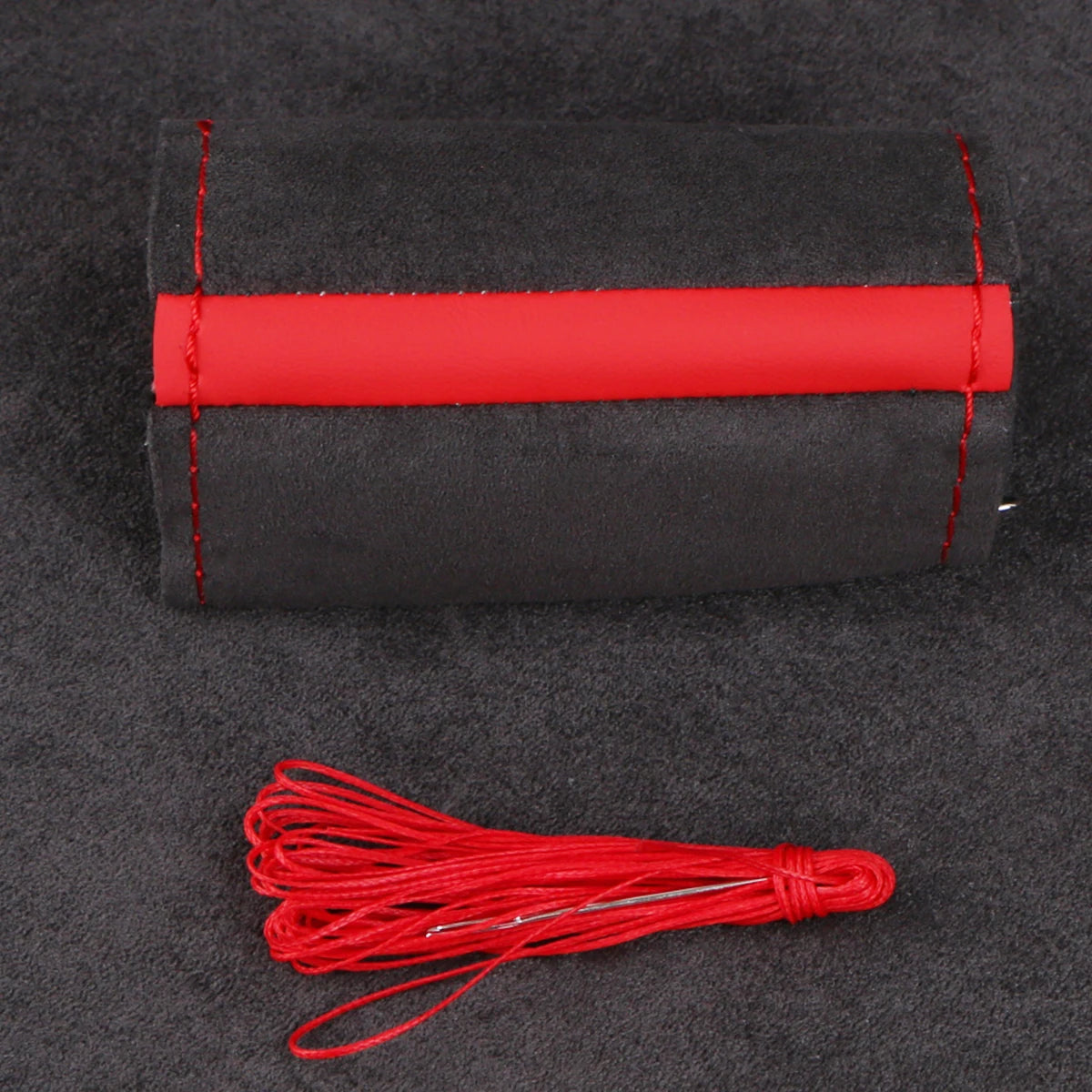Universal Suede Steering Wheel Cover - Soft Leather Braiding Cover