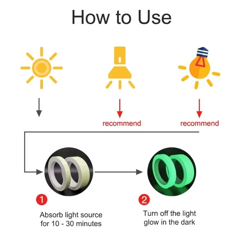 Reflective Tape Stickers - Glow Dark Night