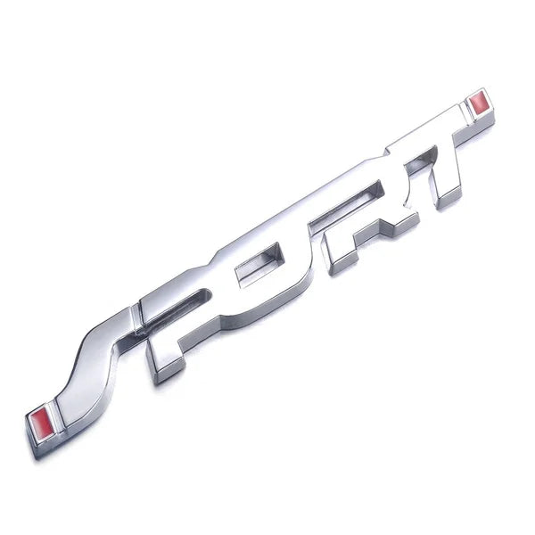 Styling Metal 3D Chrome Black - SPORT Logo