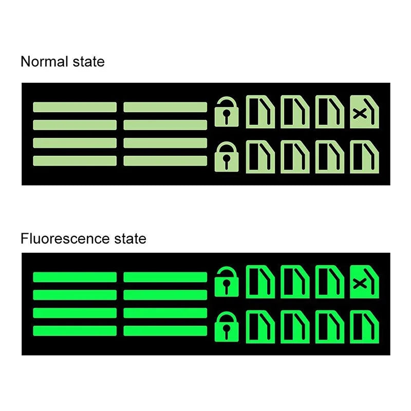 18 Pcs/set Luminous Interior Stickers Universal Control Panel