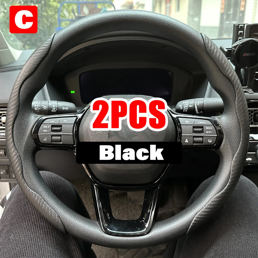 Universal 38cm Carbon Steering Wheel Cover - Non-slip & Protective