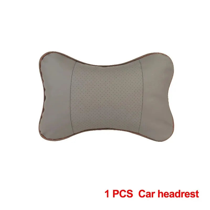 Universal Leather Car Neck Pillows Available for Both Sides (1pcs)