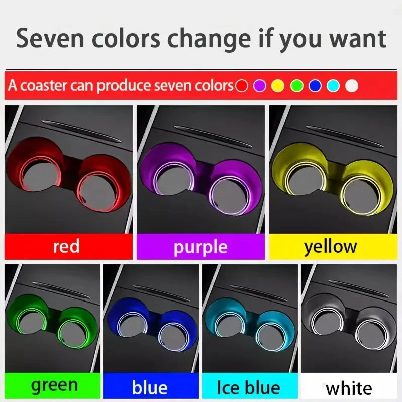 Universal Coasters Cup Holder LED Light Mats - Bottle Light Sensor