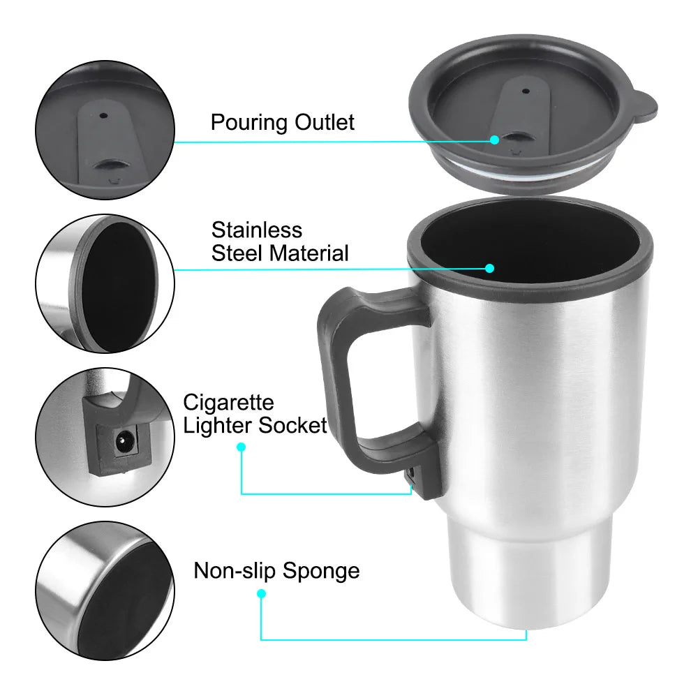 12V 450ml Electric Kettle - Thermal Mug