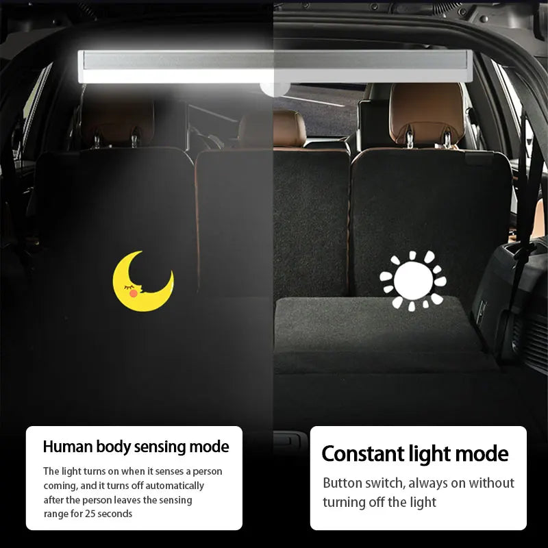 Sensor Light for Trunk / Hood - USB Rechargeable Automatic Induction Light Bar with Magnetic