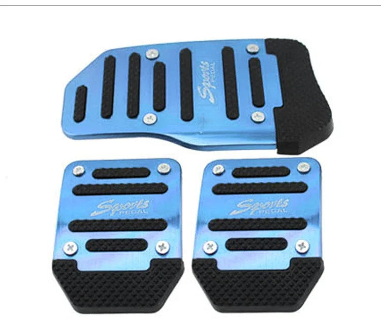 Universal Non-Slip Aluminum Manual Transmission Car Pedal Covers -3 PCS/SET