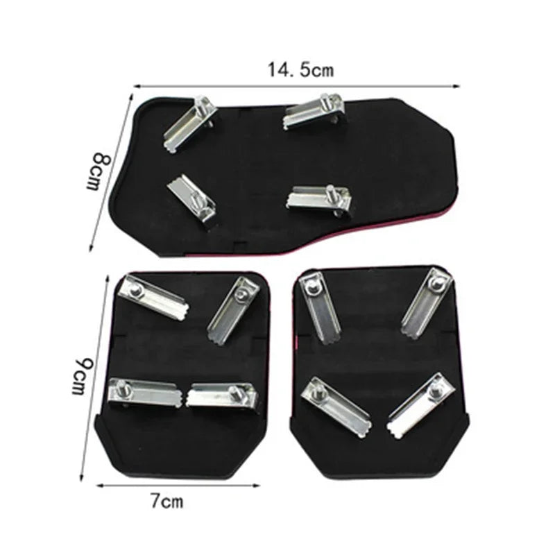Universal Non-Slip Aluminum Manual Transmission Car Pedal Covers -3 PCS/SET