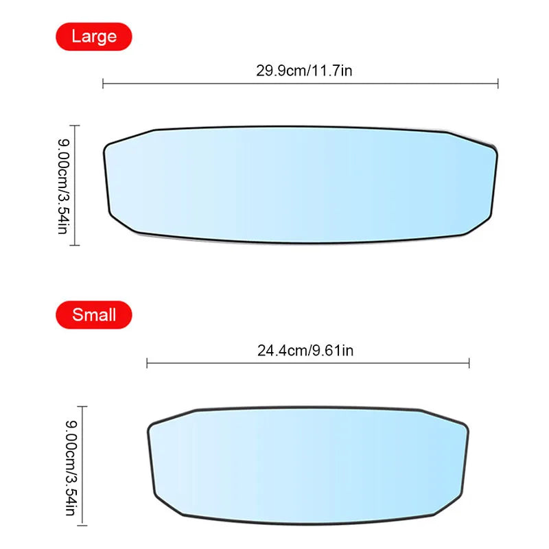 Wide Angle Rear View Mirror - Anti Glare