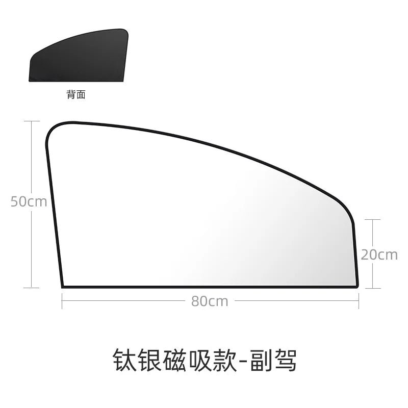 Universal Sunshade with Magnetic Suction