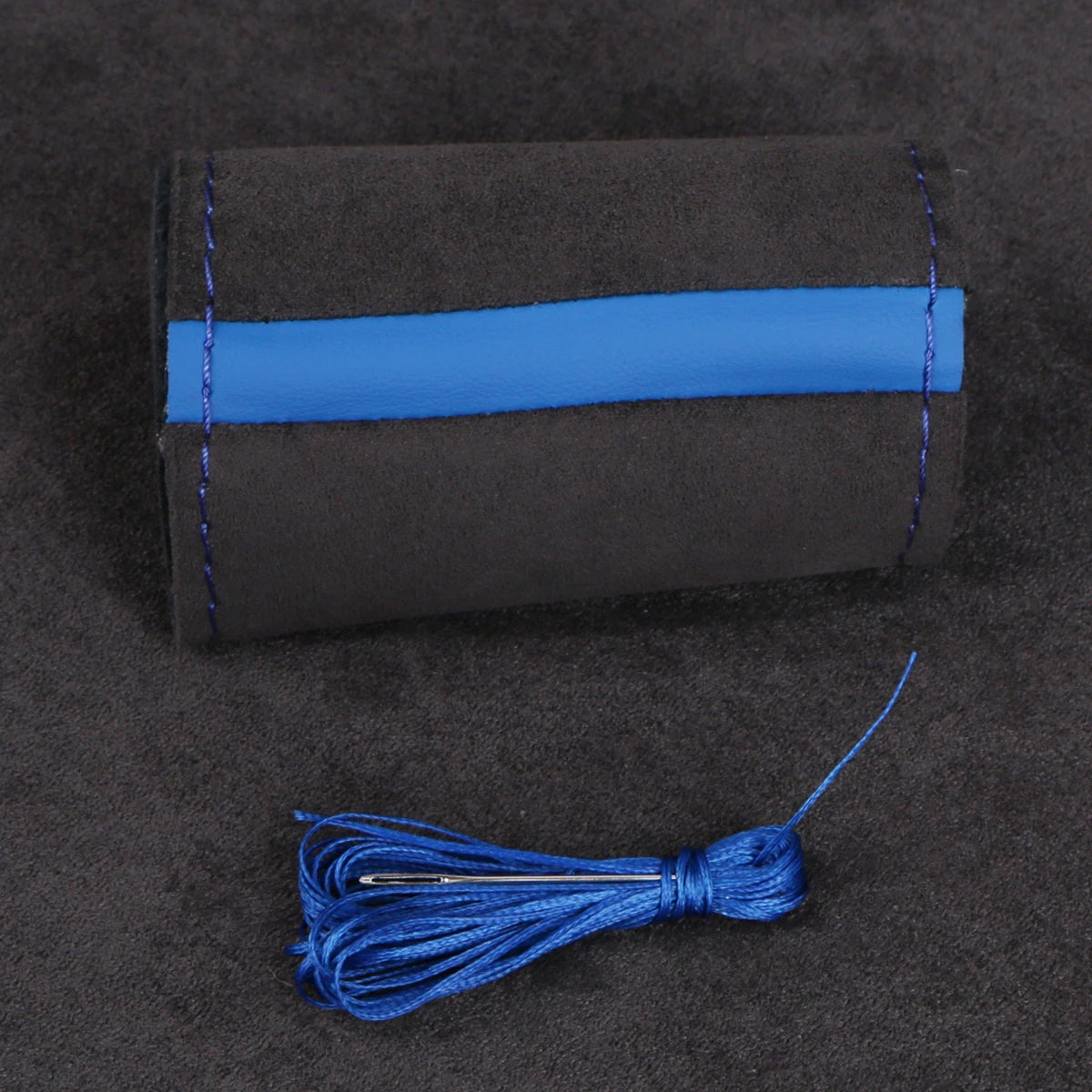 Universal Suede Steering Wheel Cover - Soft Leather Braiding Cover