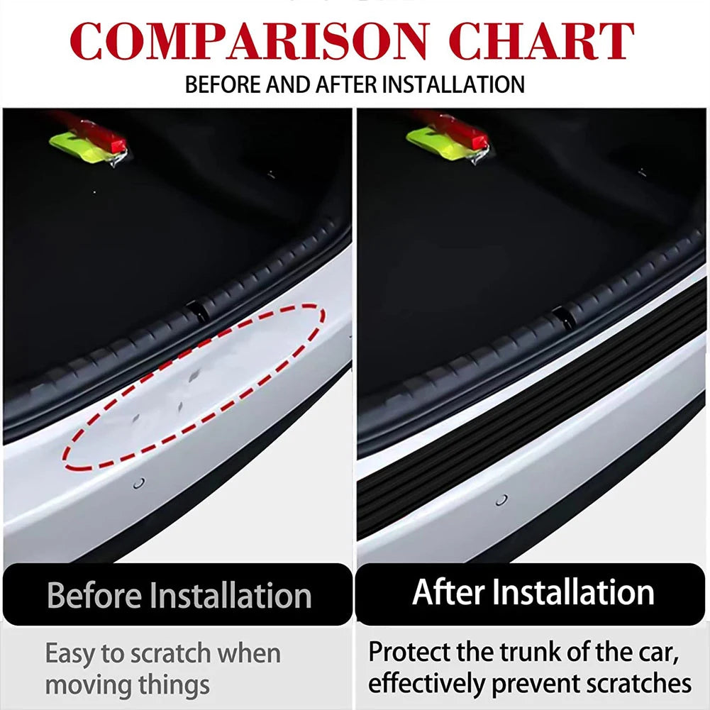 Universal Trunk Door Protector - Rear Bumper Rubber Pad