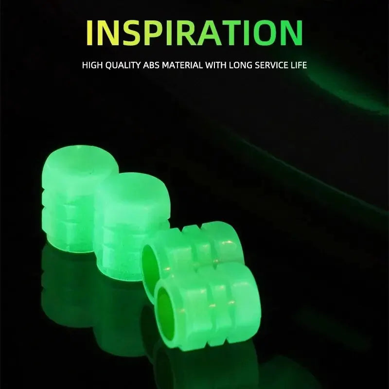 Luminous Wheel Tyre Hub Cap Fluorescent Night Glowing 8PCS