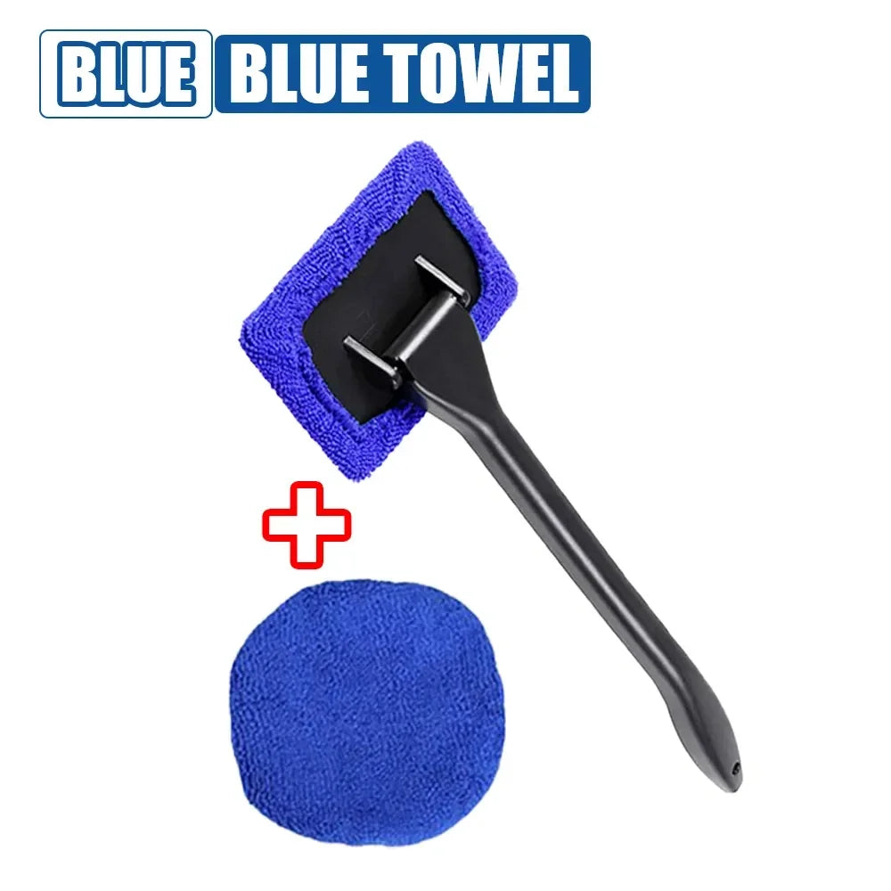 Window Brush Kit - Windshield Cleaning Tools with Microfiber Towel