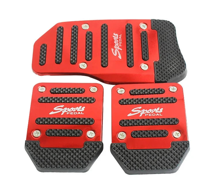 Universal Non-Slip Aluminum Manual Transmission Car Pedal Covers -3 PCS/SET