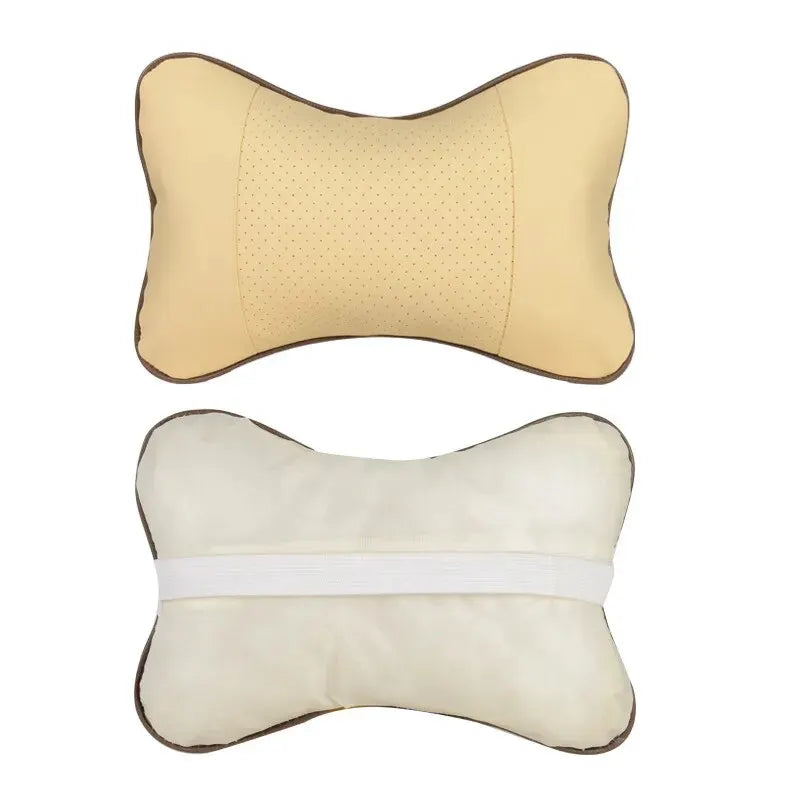 Universal Leather Car Neck Pillows Available for Both Sides (1pcs)