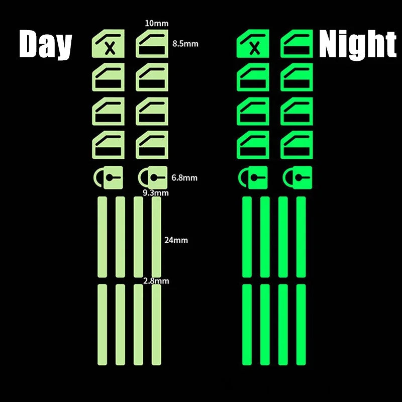 18 Pcs/set Luminous Interior Stickers Universal Control Panel
