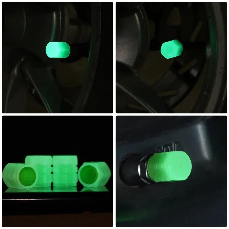 Luminous Wheel Tyre Hub Cap Fluorescent Night Glowing 8PCS