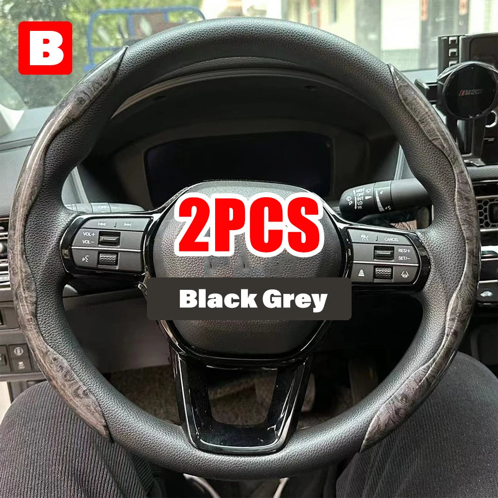 Universal 38cm Carbon Steering Wheel Cover - Non-slip & Protective