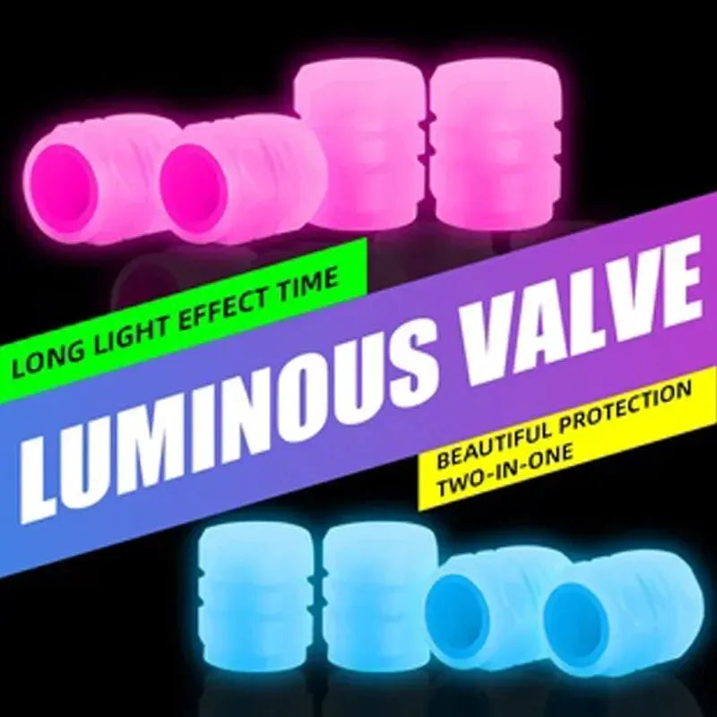 Luminous Wheel Tyre Hub Cap Fluorescent Night Glowing 8PCS