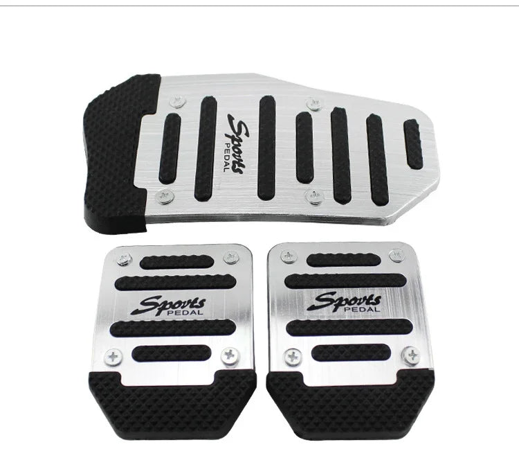 Universal Non-Slip Aluminum Manual Transmission Car Pedal Covers -3 PCS/SET