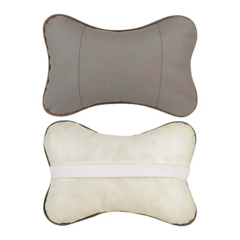 Universal Leather Car Neck Pillows Available for Both Sides (1pcs)