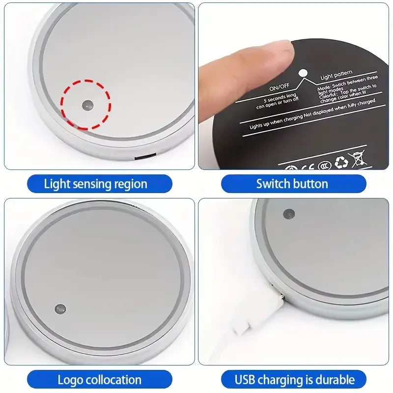 Universal Coasters Cup Holder LED Light Mats - Bottle Light Sensor