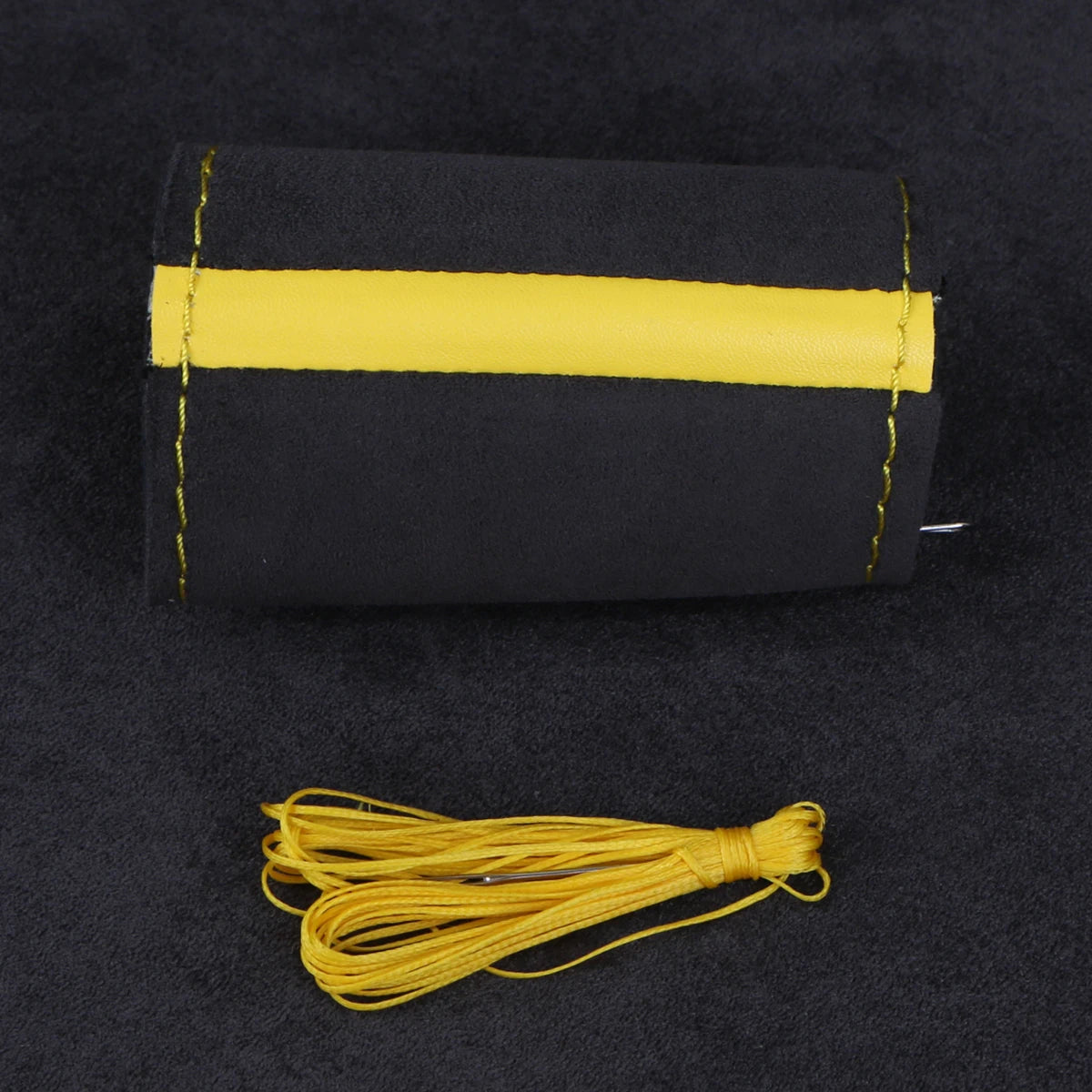 Universal Suede Steering Wheel Cover - Soft Leather Braiding Cover