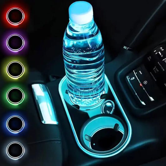 Universal Coasters Cup Holder LED Light Mats -  Bottle Light Sensor