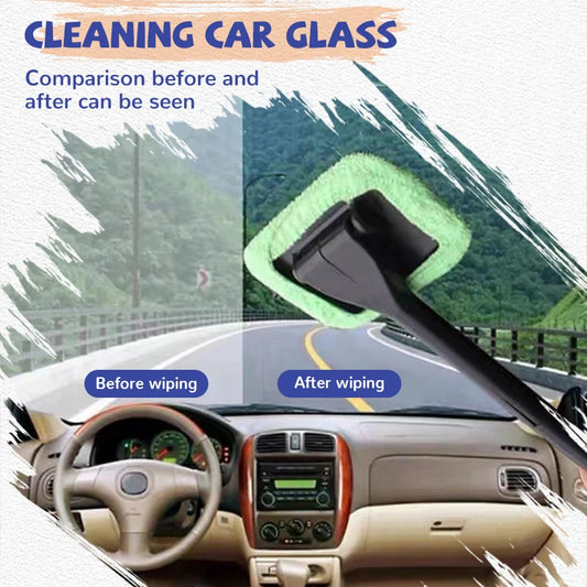Window Brush Kit - Windshield Cleaning Tools with Microfiber Towel