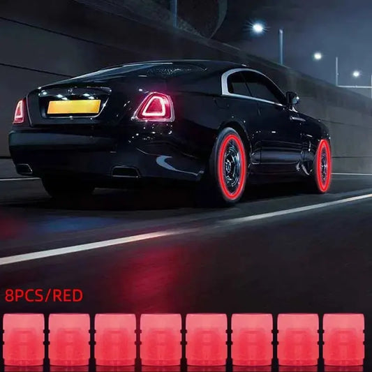Luminous Wheel Tyre Hub Cap Fluorescent Night Glowing 8PCS