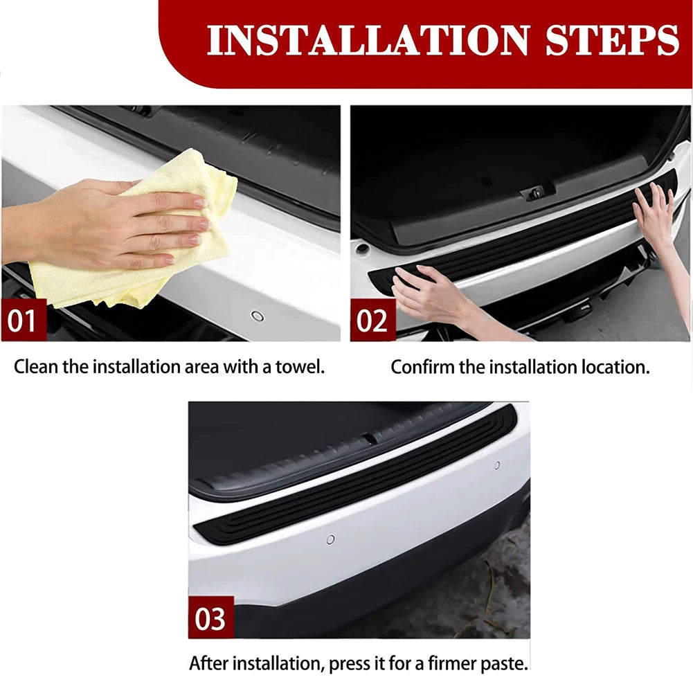 Universal Trunk Door Protector - Rear Bumper  Rubber Pad